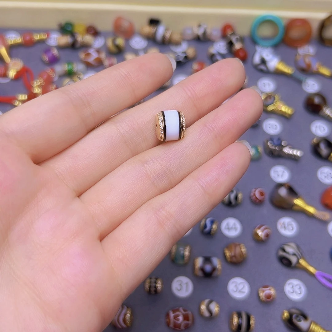 玛瑙/玉髓单珠卡10未镶嵌