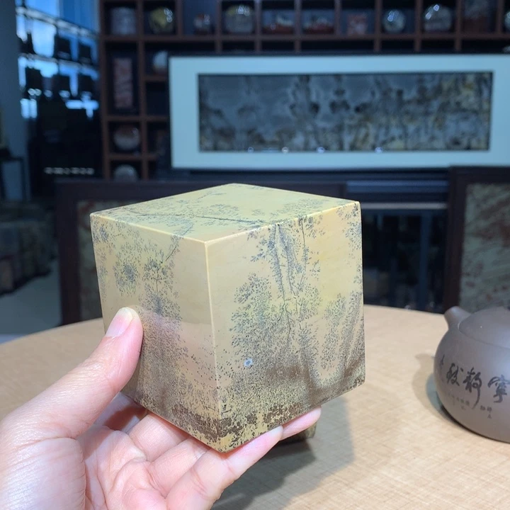 广西国画石摆件，手把件，茶杯垫
