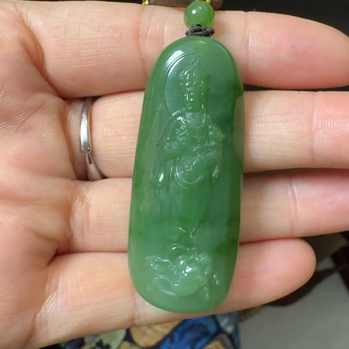 和田玉未镶嵌颈饰观音50