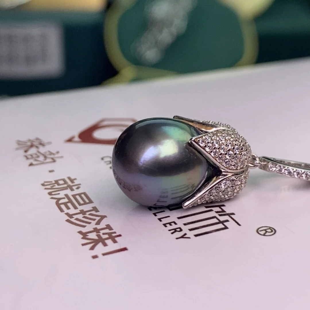 颈饰银S925镶嵌海水珍珠