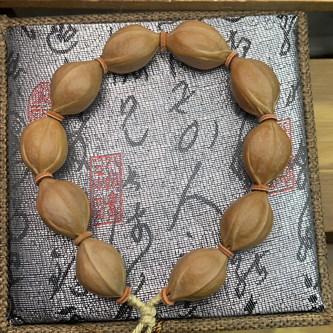 原生态老树1623梅林铁核 橄榄核素串