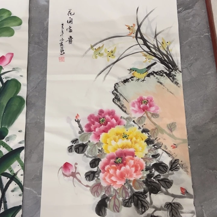 枕书斋画廊的直播间