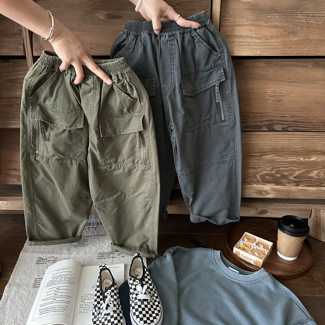 阿又织里春夏童装儿童男童高能感日系耐看休闲裤99088C