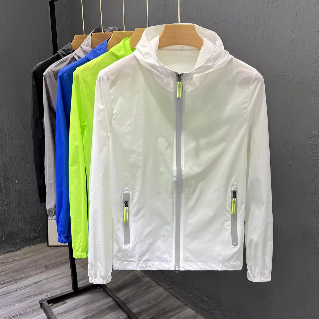 夏季薄款外套男户外穿防晒服男士宽松连帽夹克青年休闲男装防晒衣