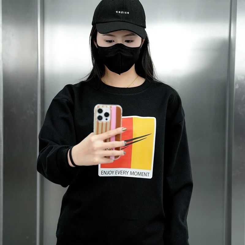 038卫衣男秋季男上衣时尚潮牌百搭套头长袖宽松圆领打底衫