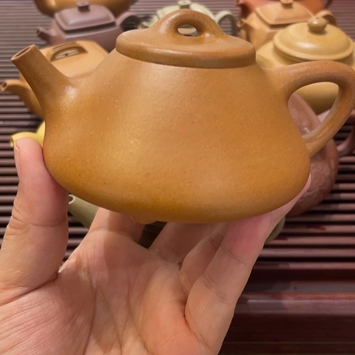 茶壶紫砂老宕口黄金段子冶石瓢