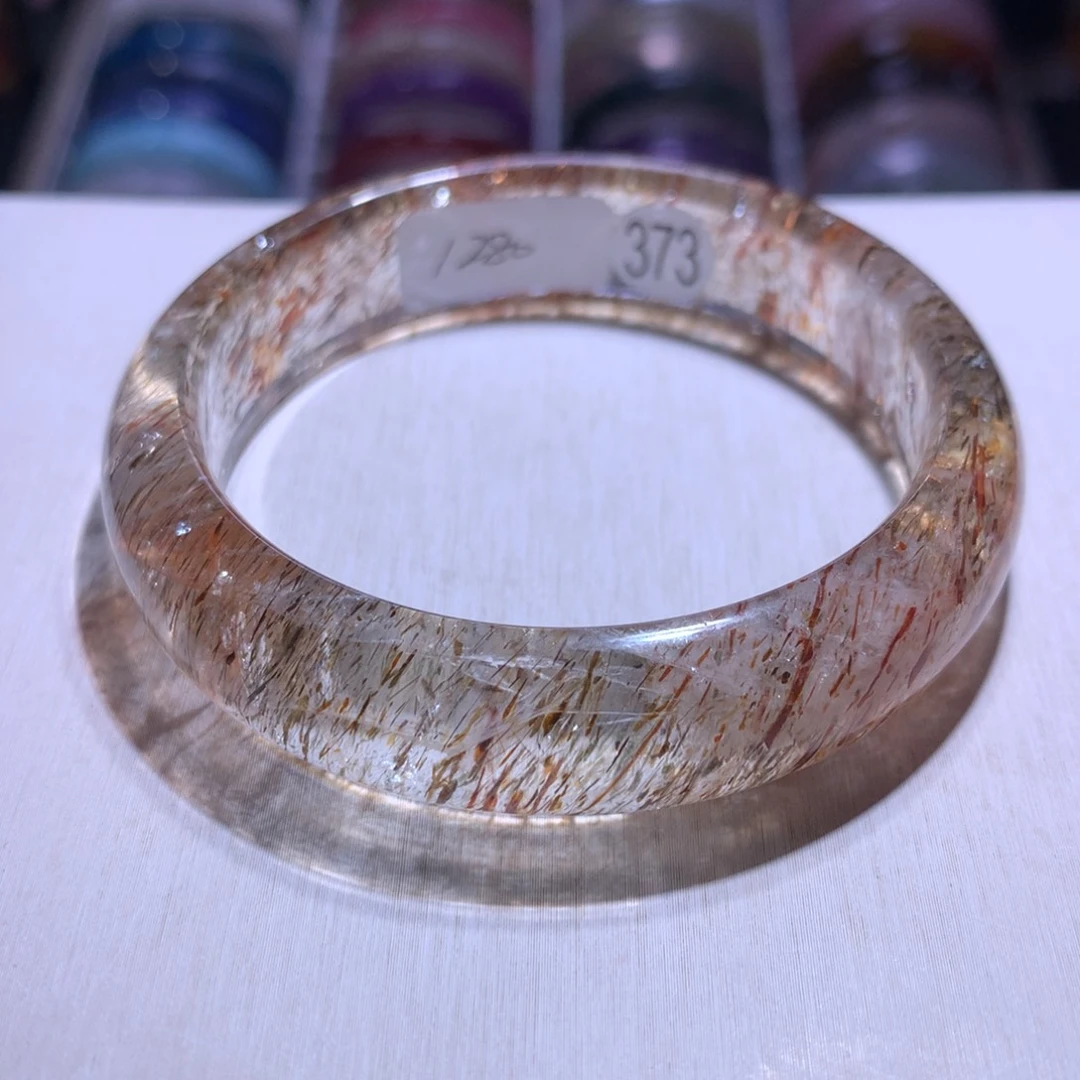 银S925镶嵌水晶手镯黑金超七55.5圈373