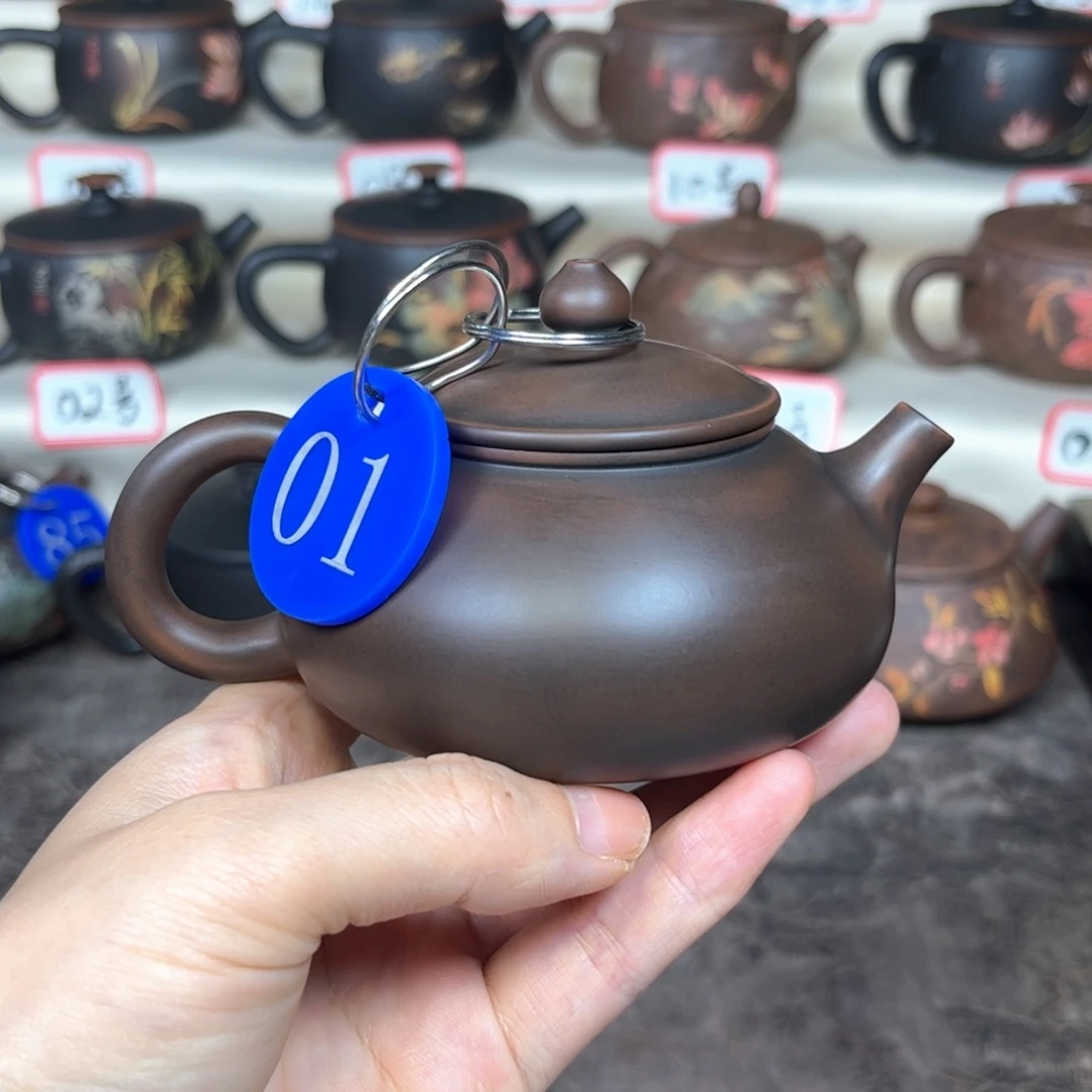 140毫升微微瑕纯手工寒江壶
