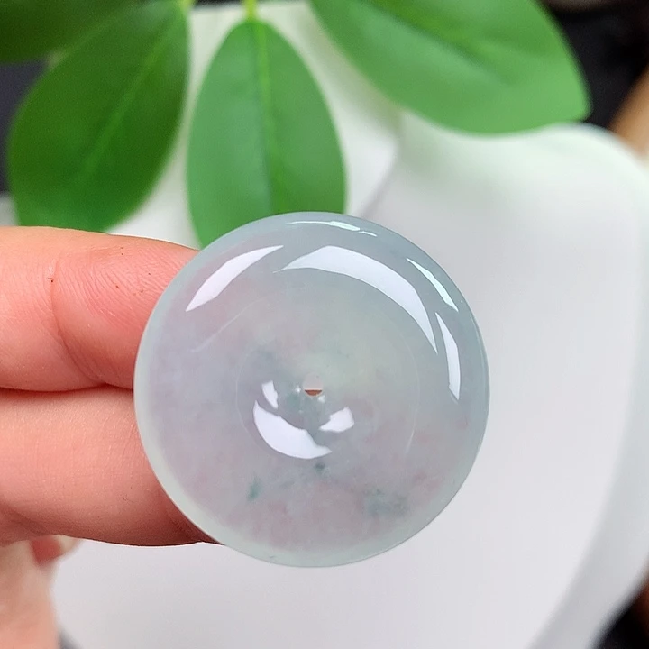 翡翠未镶嵌颈饰平安扣 27.6x5.6mm