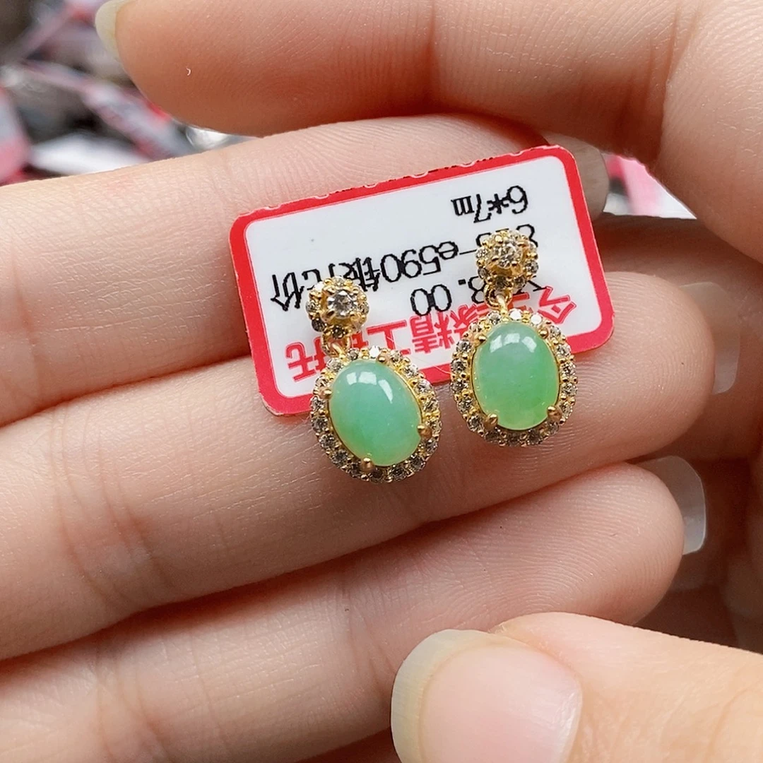 翡翠银S925镶嵌戒指