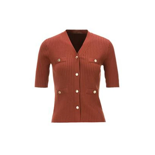 FALEMIG-歌系V领针织衫开衫EWF332M07500