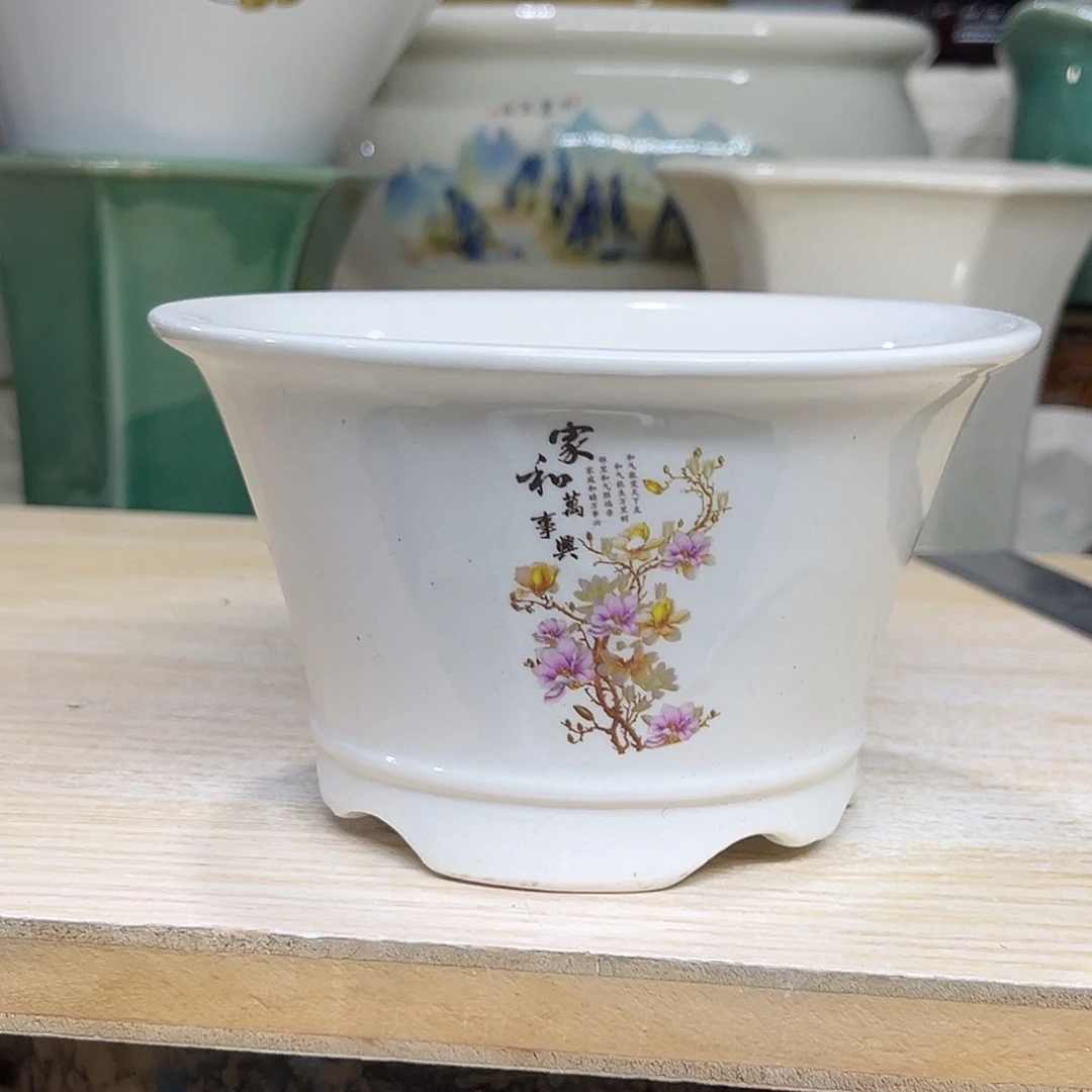 陶瓷绿植多肉微瑕花盆口径13*7.5