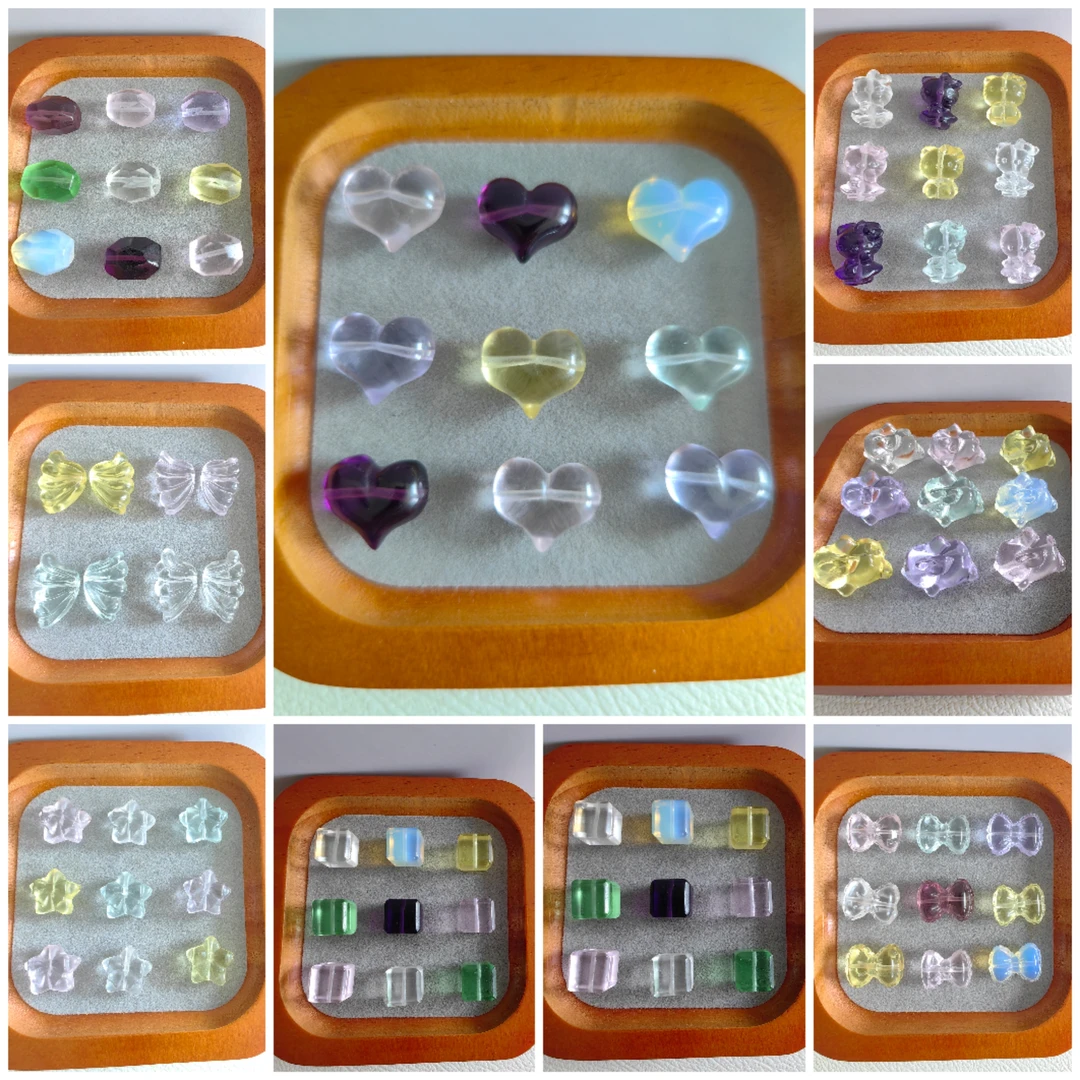 (一号直播链接)彩宝萌宠水晶DIY配件