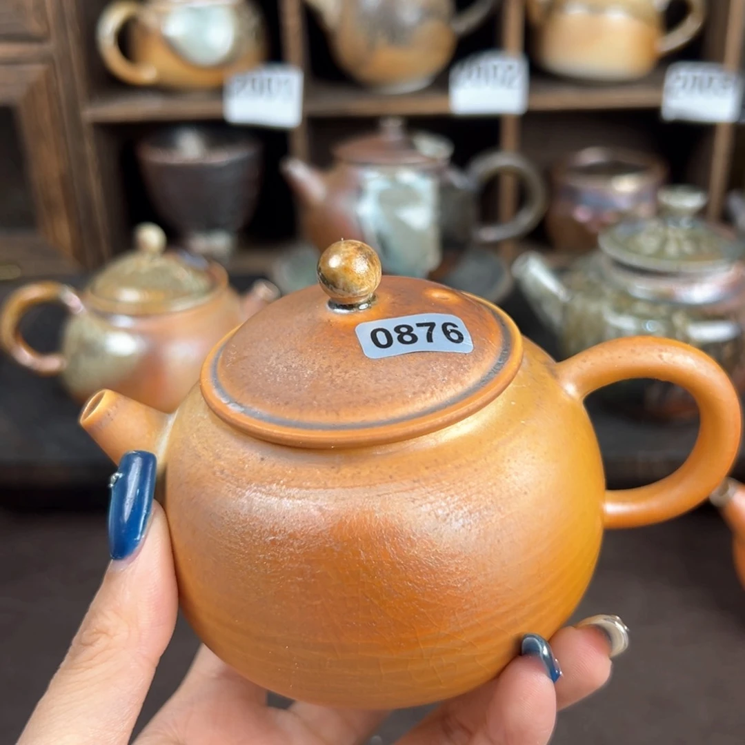 杯柴烧茶器中白壶