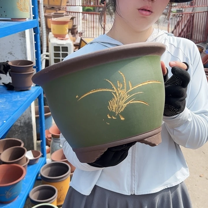 龙凤呈祥小号一只花盆花盆花盆