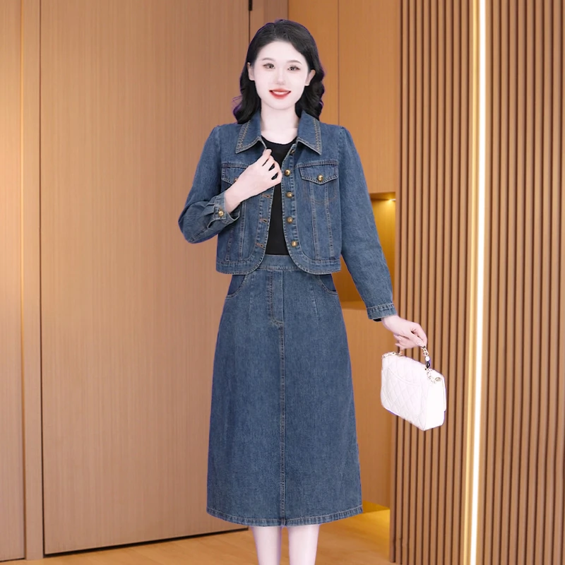 【上衣+裙子】优雅新款气质时尚大气减龄休闲收腰显瘦套裙28067