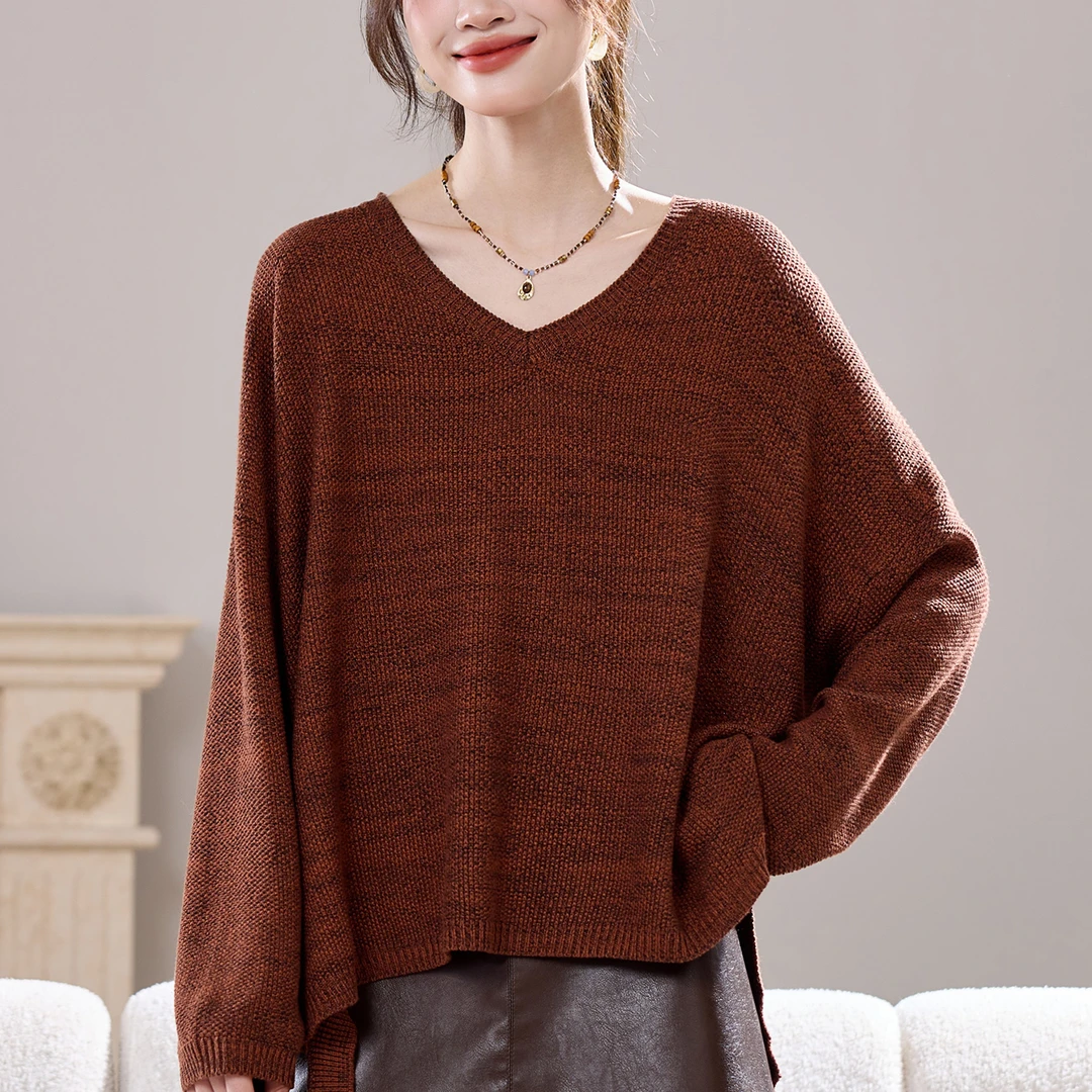 胖mm特大码绝美上衣独特漂亮高级感毛衣外穿宽松遮肚子针织衫秋冬