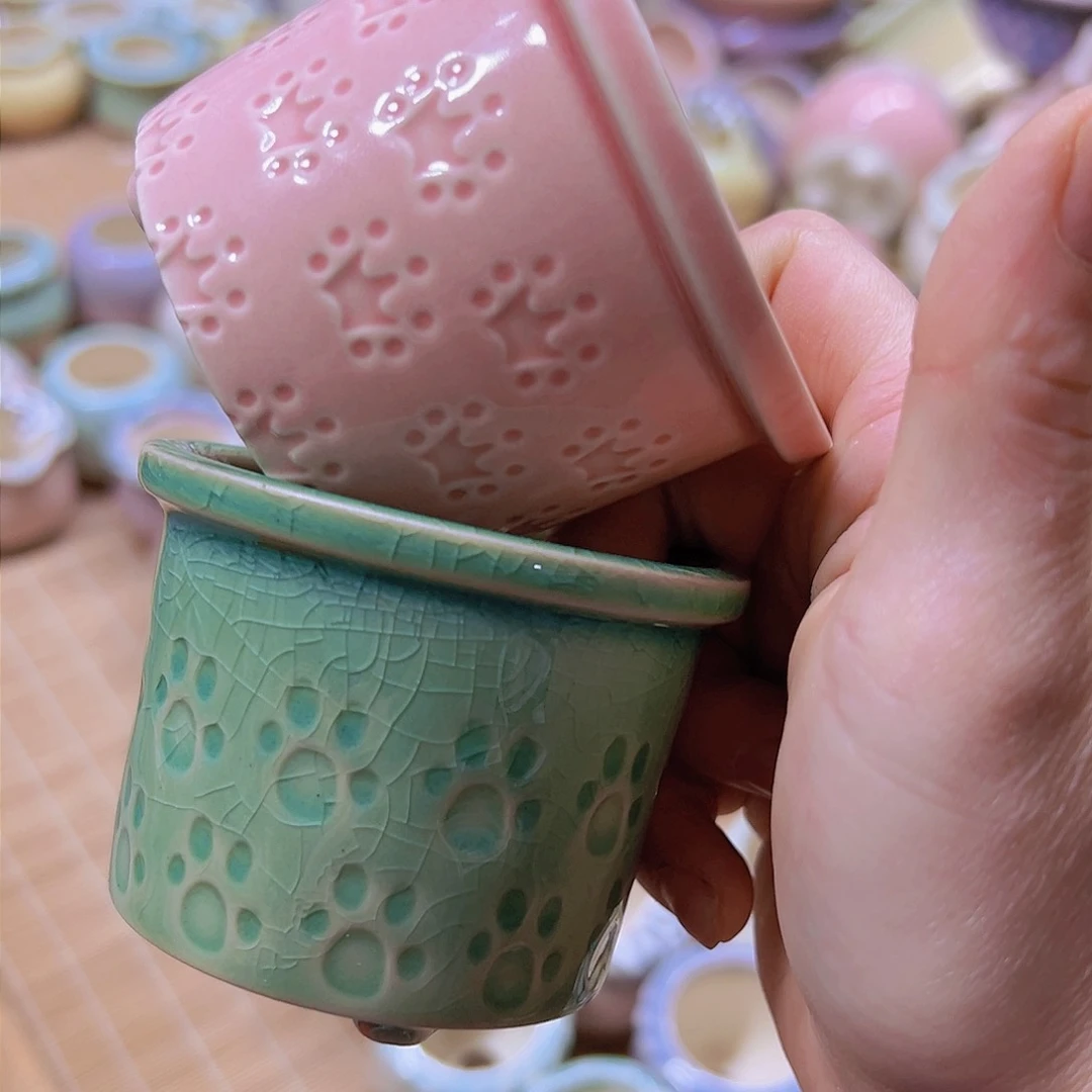 红陶陶瓷花盆当场满12包邮