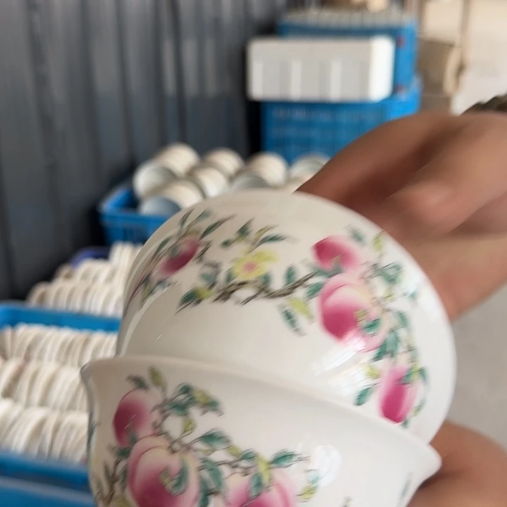 景德镇高温桃子米饭碗2