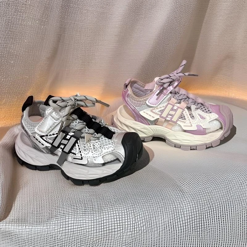 儿童夏季新款软底防踢男童女童时尚百搭休闲魔术贴运动凉鞋529