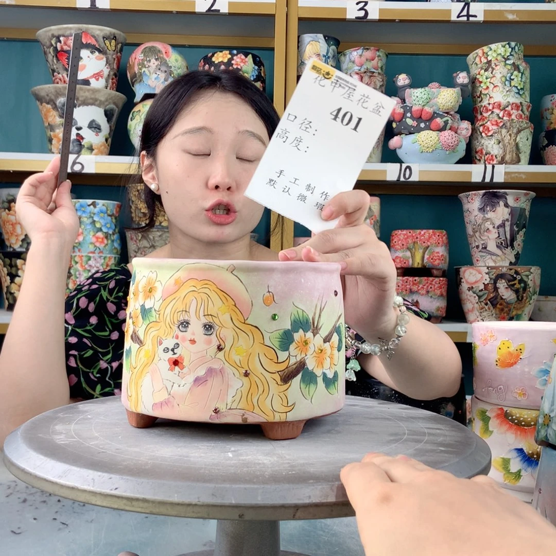 景德镇手工花盆401