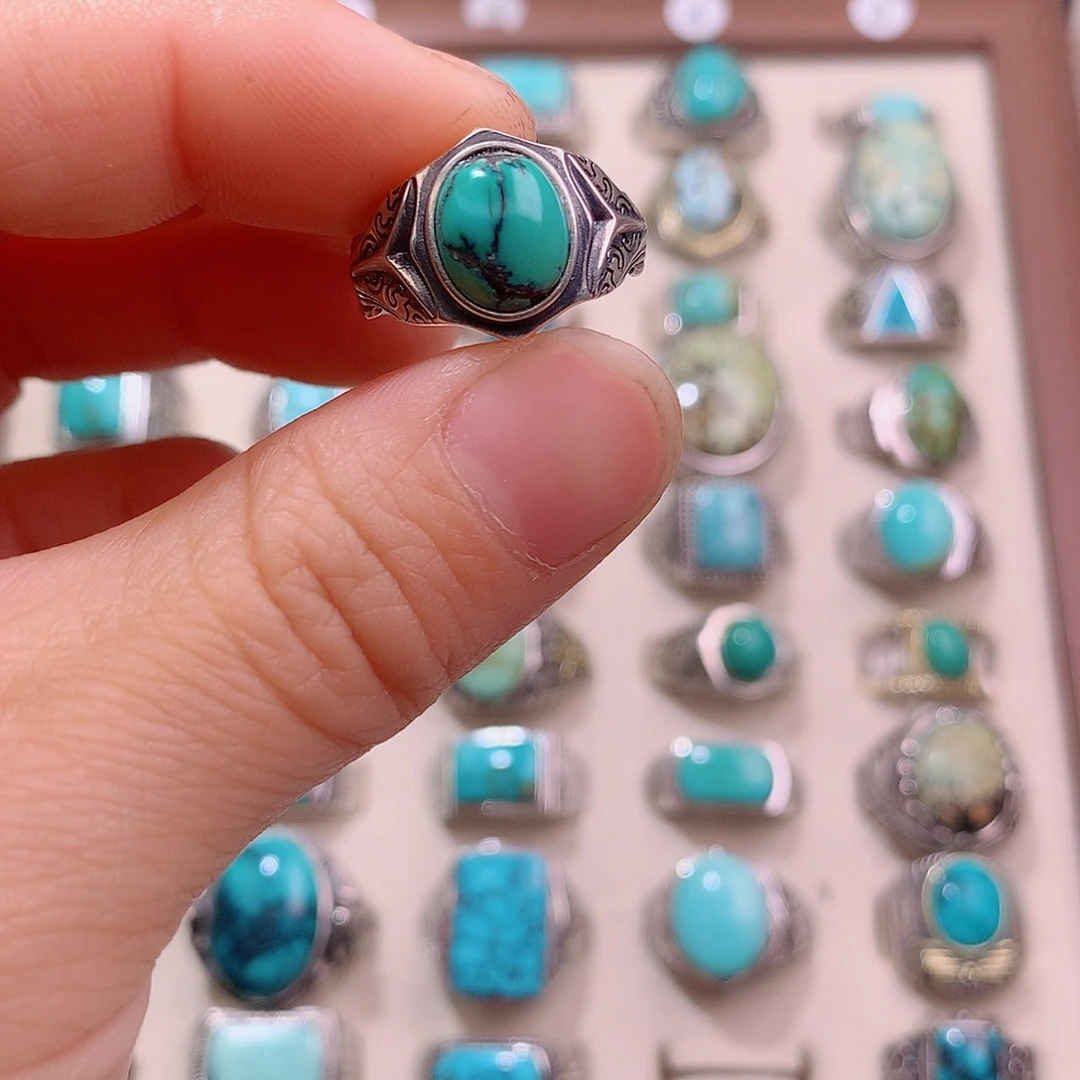 绿松石银S925镶嵌颈饰三*