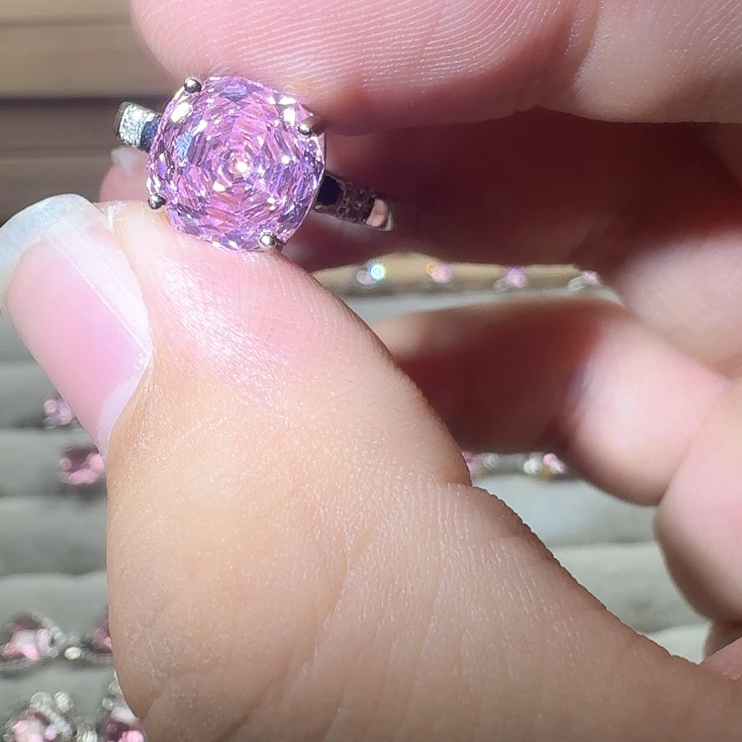 芙蓉石戒指银S925镶嵌