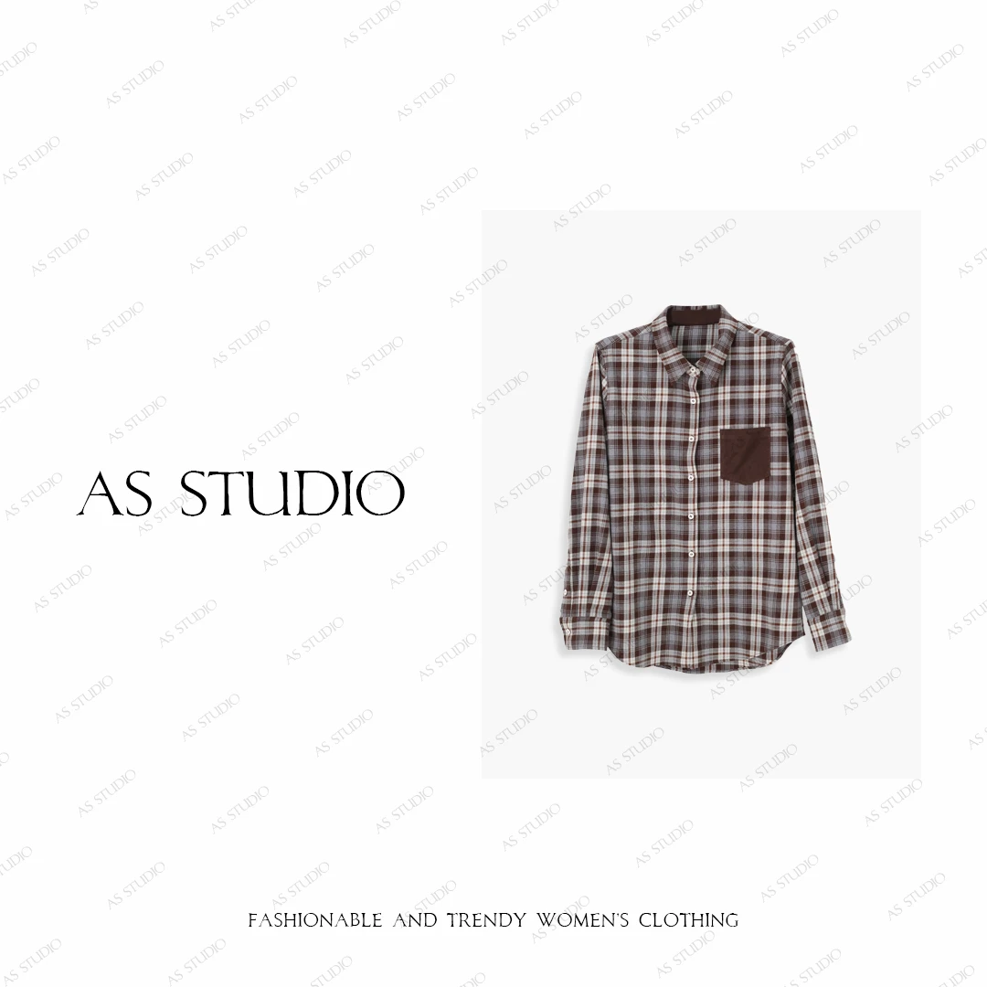 【AS咖啡袋】25新原创经典复古甄选棉拼接麂皮绒衬衣AS25QCS02845