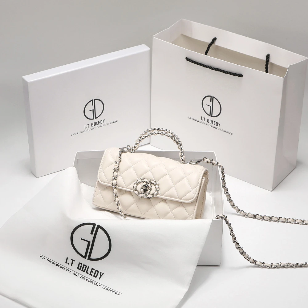 小香风小包包女斜挎腰包洋气百搭手提小包菱格链条包