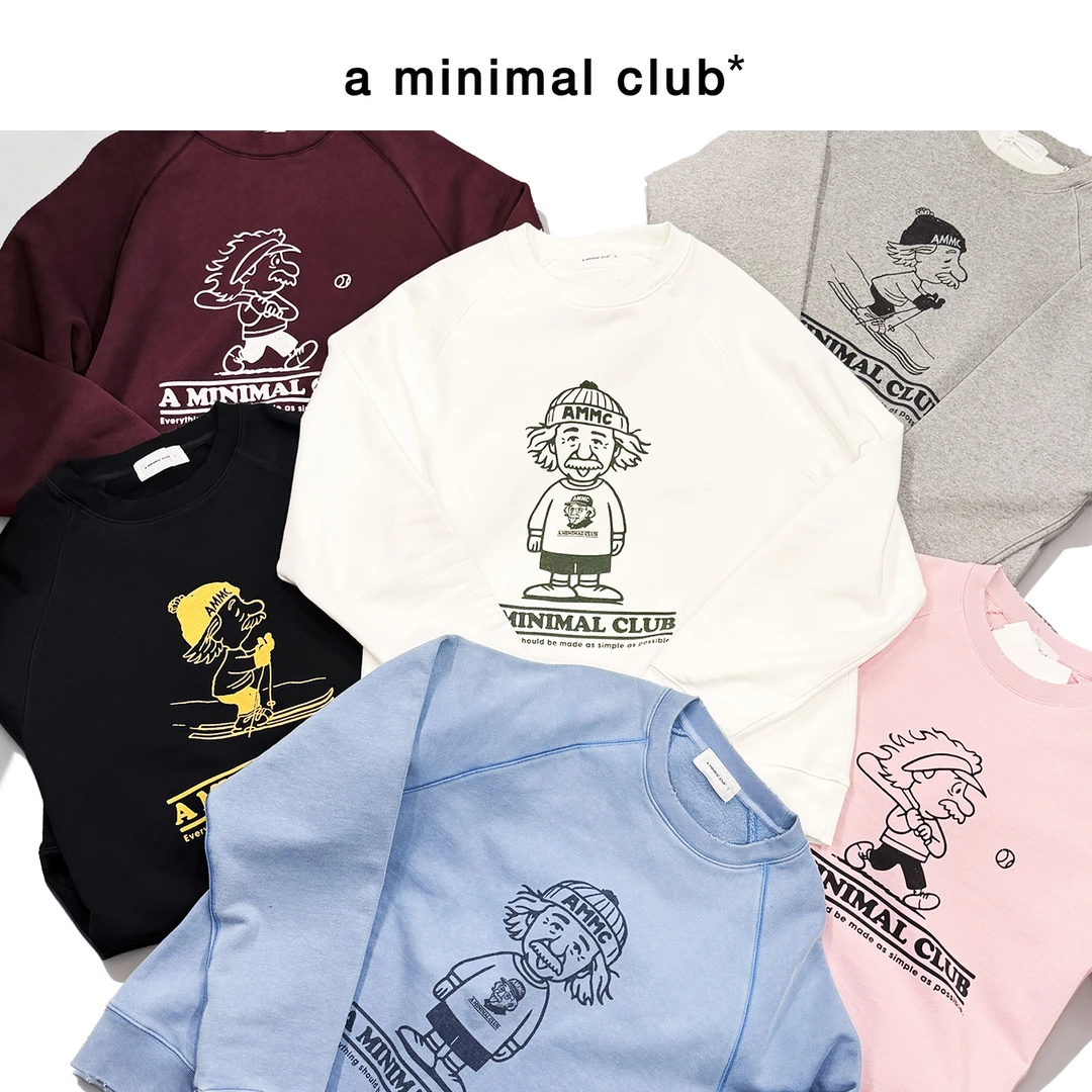 a minimal club重磅450克毛圈布夹克做旧水洗多图案卫衣AM5BST11