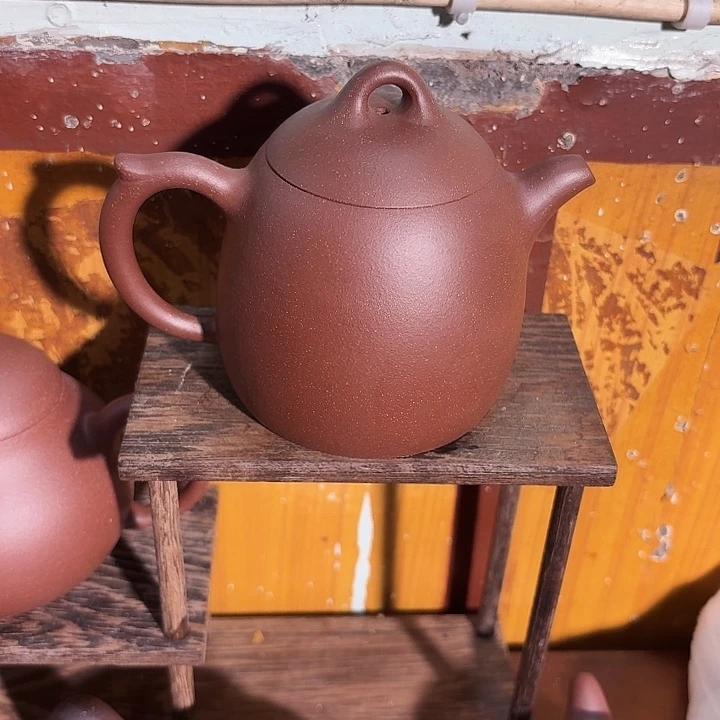 紫砂茶壶紫泥秦权200cc