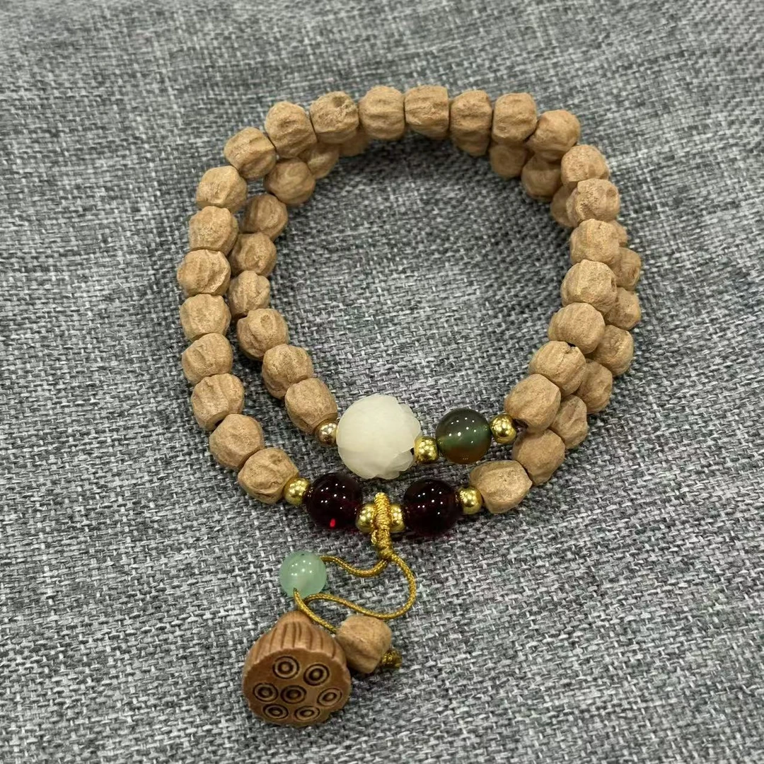 百香籽双圈莲蓬手串卡6 002（无礼盒）