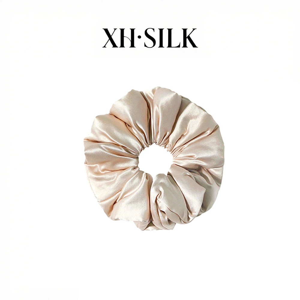 西湖丝韵【22姆米-8厘米宽边】真丝泡芙头花枕头发圈无痕不勒大肠