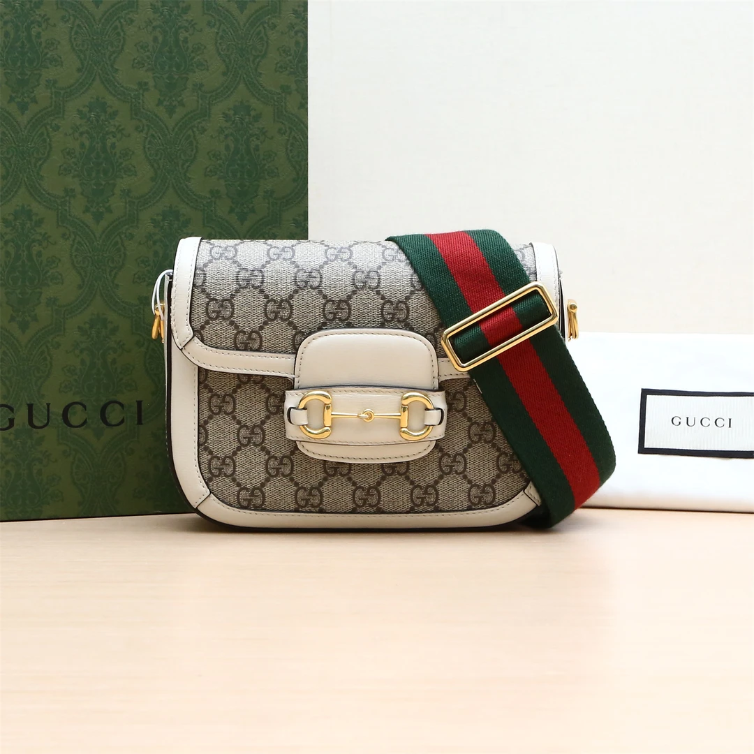 95新 GUCCI/古驰 【小花娇】Horsebit 马衔扣 1955 马鞍包 Mini