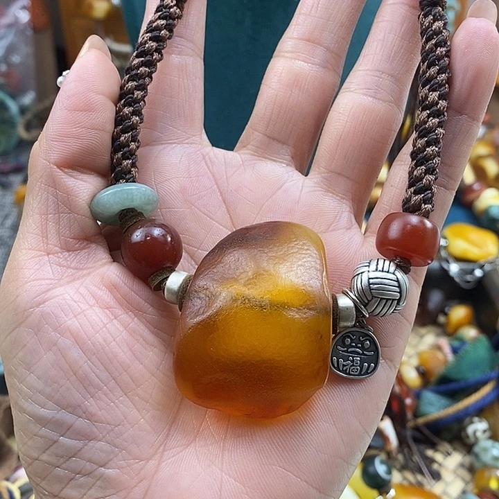 未镶嵌项链蜜蜡项链