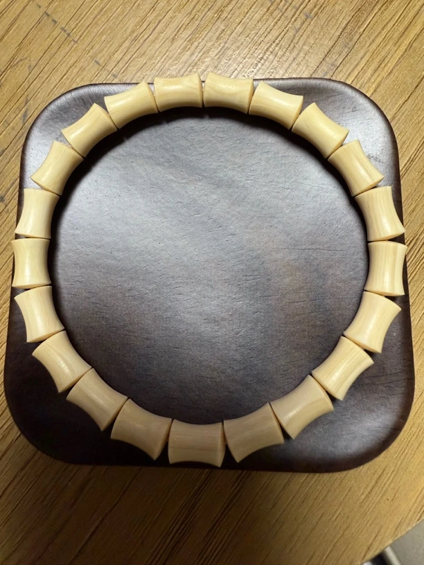 K1768猛犸牙竹节手串配饰