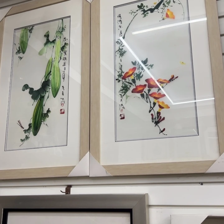 织绣苏绣纯手工丝瓜，凌霄花