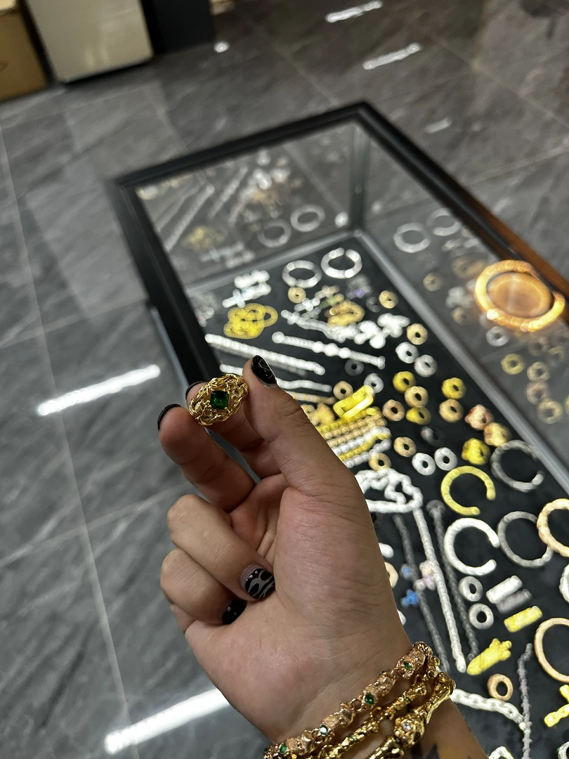 合金戒指 【涅槃 极光神威 戒指】黄色绿锆戒指国潮风发时尚