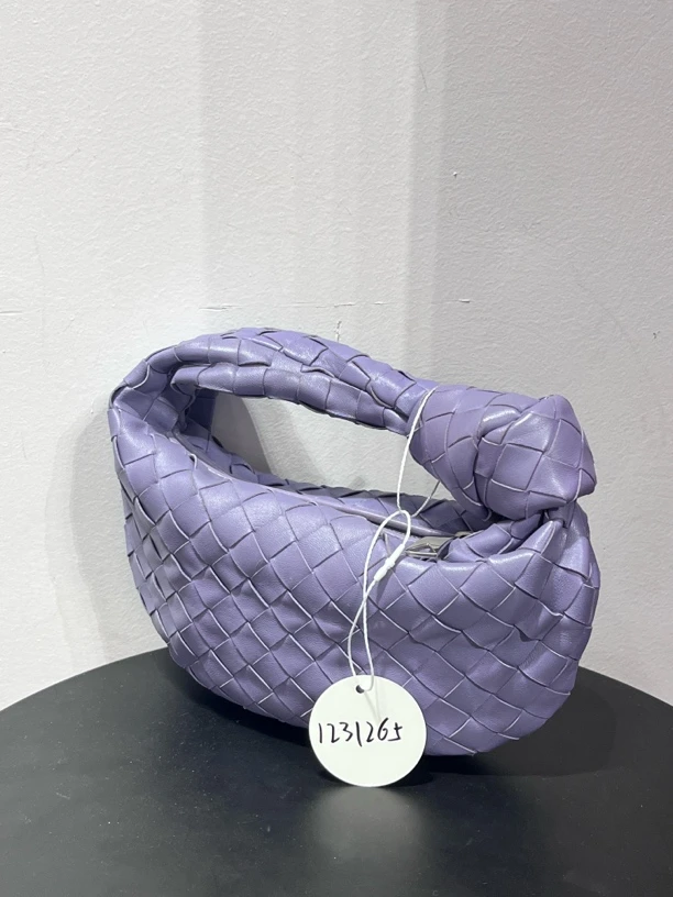 95新 BOTTEGA VENETA/葆蝶家 夏七中古/BV紫色编织手提包/1231265