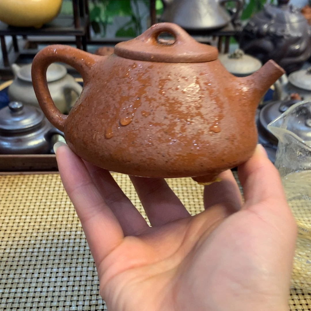 茶壶紫砂宜兴原矿老朱泥200cc