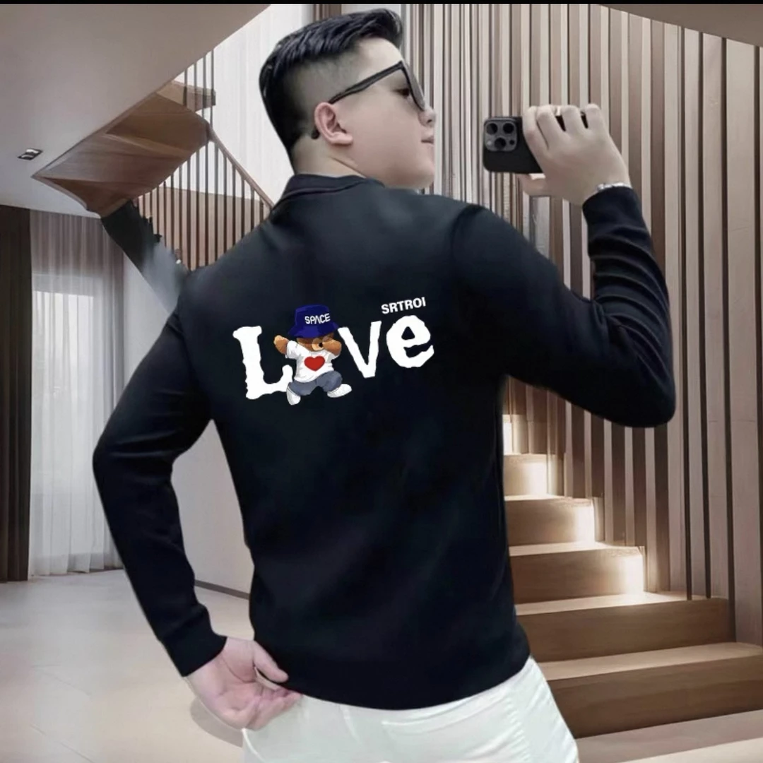 情侣长袖2025新款创意love印花痞帅潮牌圆领卫衣男女高街卡通上衣