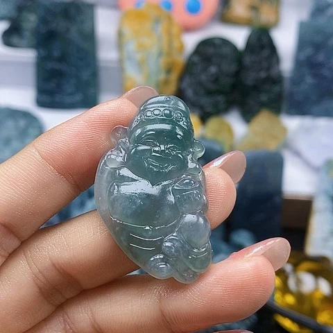 定制翡翠未镶嵌财神
