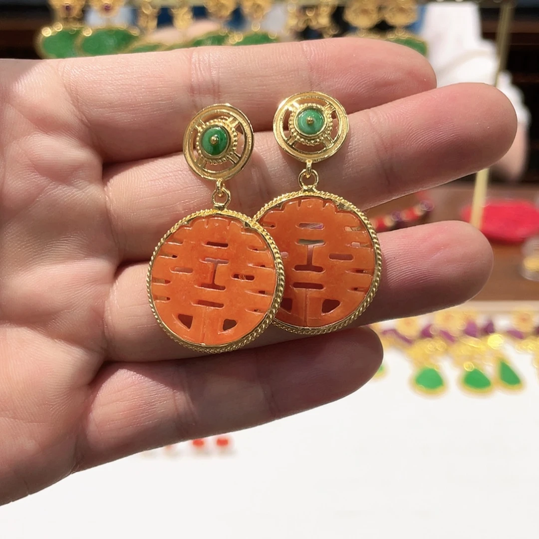 锦纶铁合金耳坠耳饰