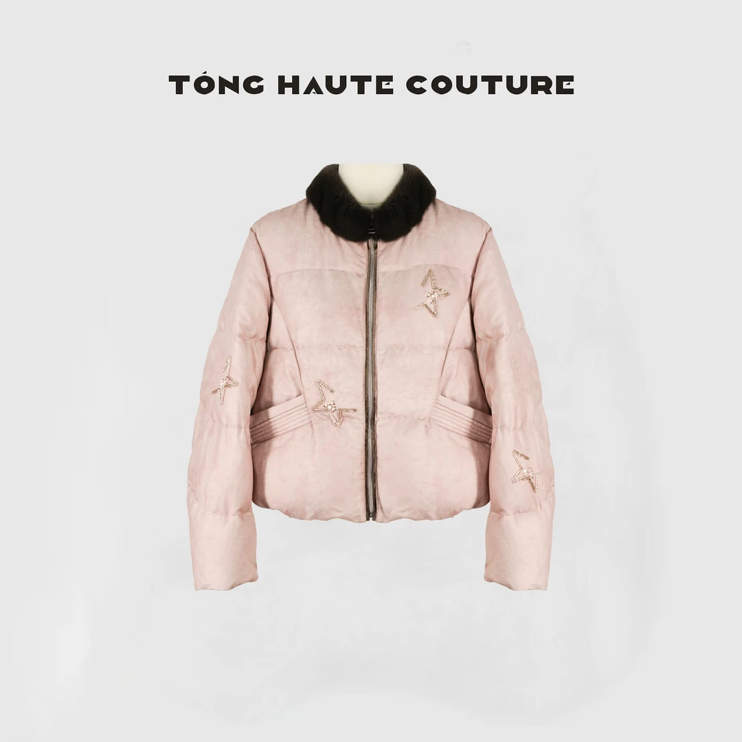 【馨梦】新国标90白鹅绒拼接水貂毛高级感真丝百搭羽绒服 YW441