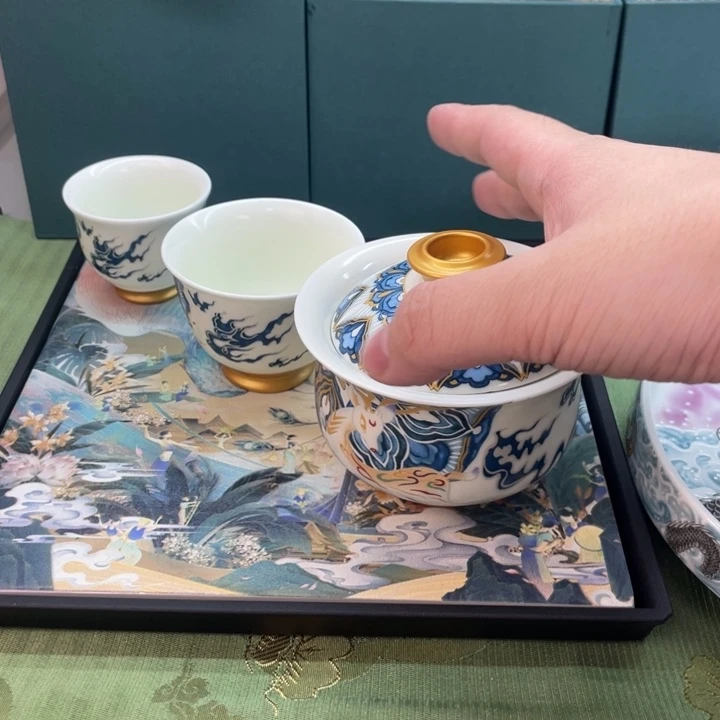 景德镇陶瓷盖碗茶具