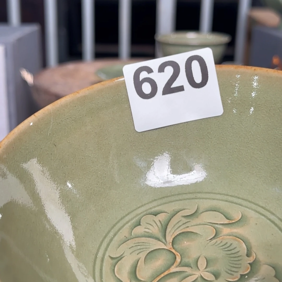 r***y瓷片耀州窑手工碗瑕疵不退换