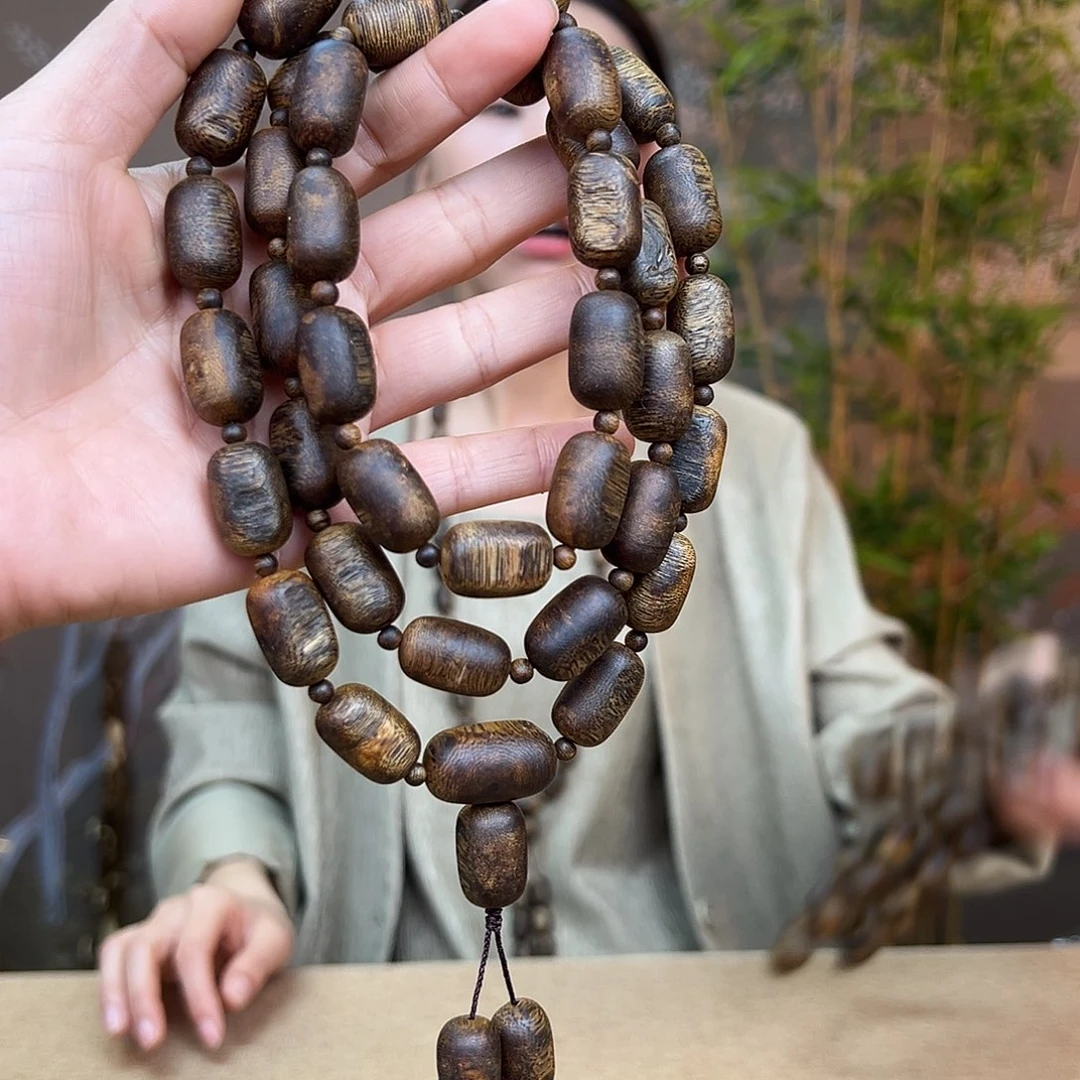 沉香手串海南老白奇金丝蜜结天然留疤珠多样性发其一67克加