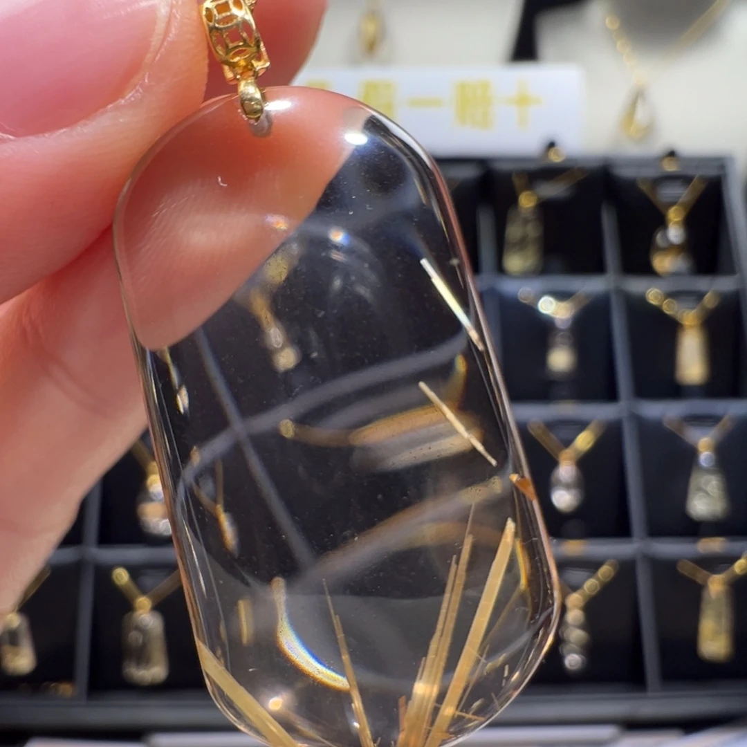 水晶18K金镶嵌颈饰