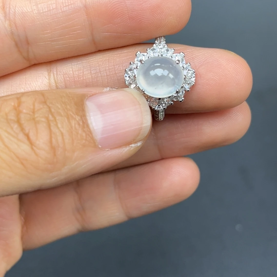 翡翠银S925镶嵌吊坠(不含链)