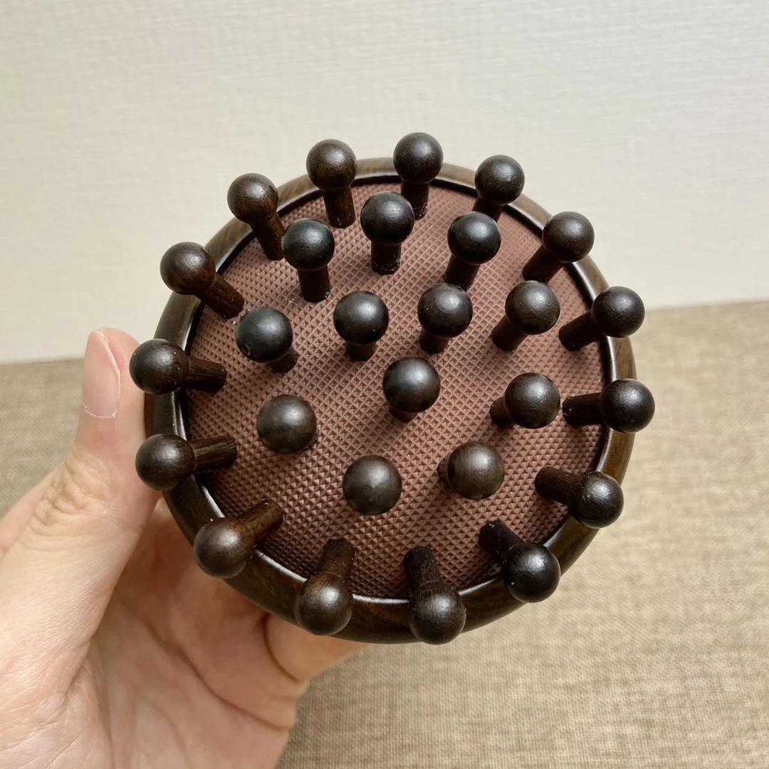 黑檀S206-5-27黑檀灯泡齿按摩梳梳子按摩器檀木檀木梳